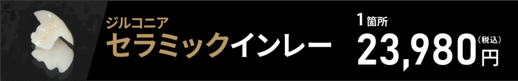ジルコニアセラミックインレー1箇所23,980円（税込）